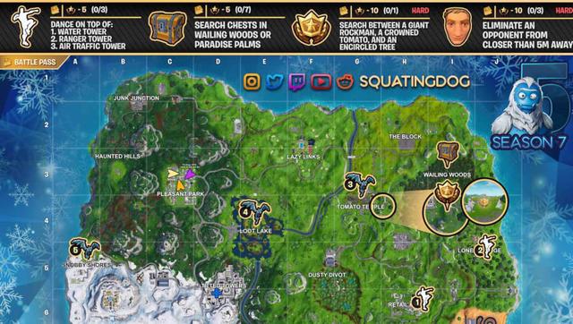 fortnite saison 7 semaine 5 aide memoire - fortnite semaine 5 saison 5