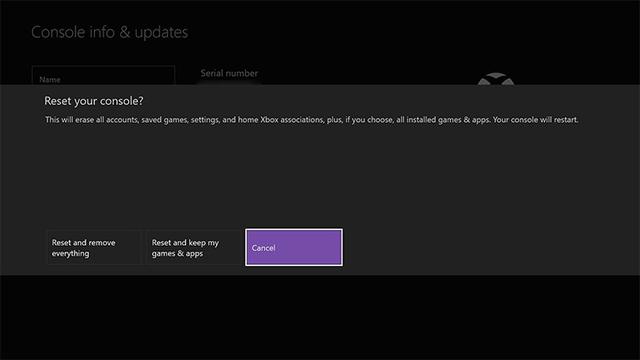 Zurücksetzen der Xbox One X auf die Werkseinstellungen – Spielinformationen