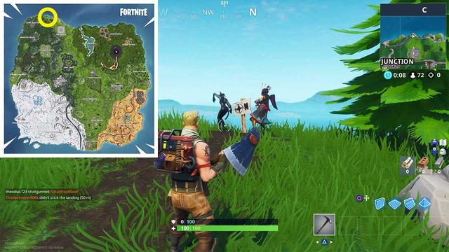 Fortnite Wo Sie Den Aussersten Norden Suden Osten Und Westen Der - der nordlichste punkt der fortnite karte befindet sich zwischen junk junction und the block