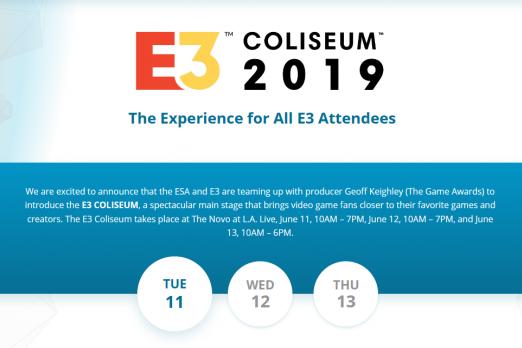 Zeitplan für das E3-Kolosseum 2019 bekannt gegeben: Alle ...