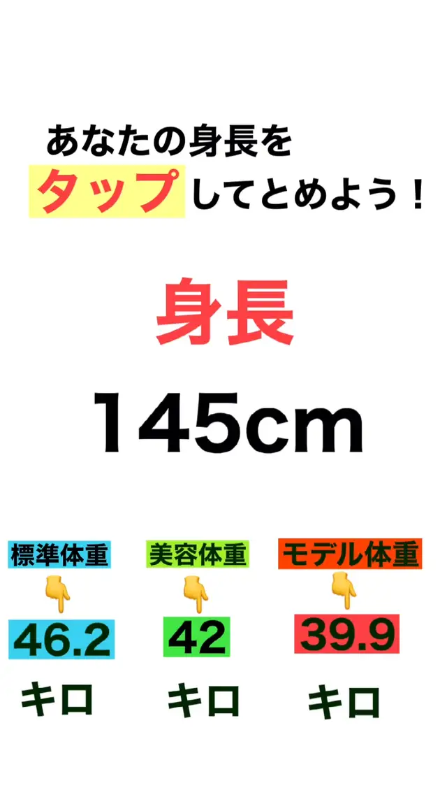 Lemon8 Story 理想の体重チェック表 男性