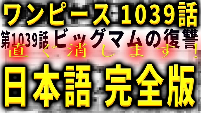 Buzzvideo Story ワンピース1039話日本語フル