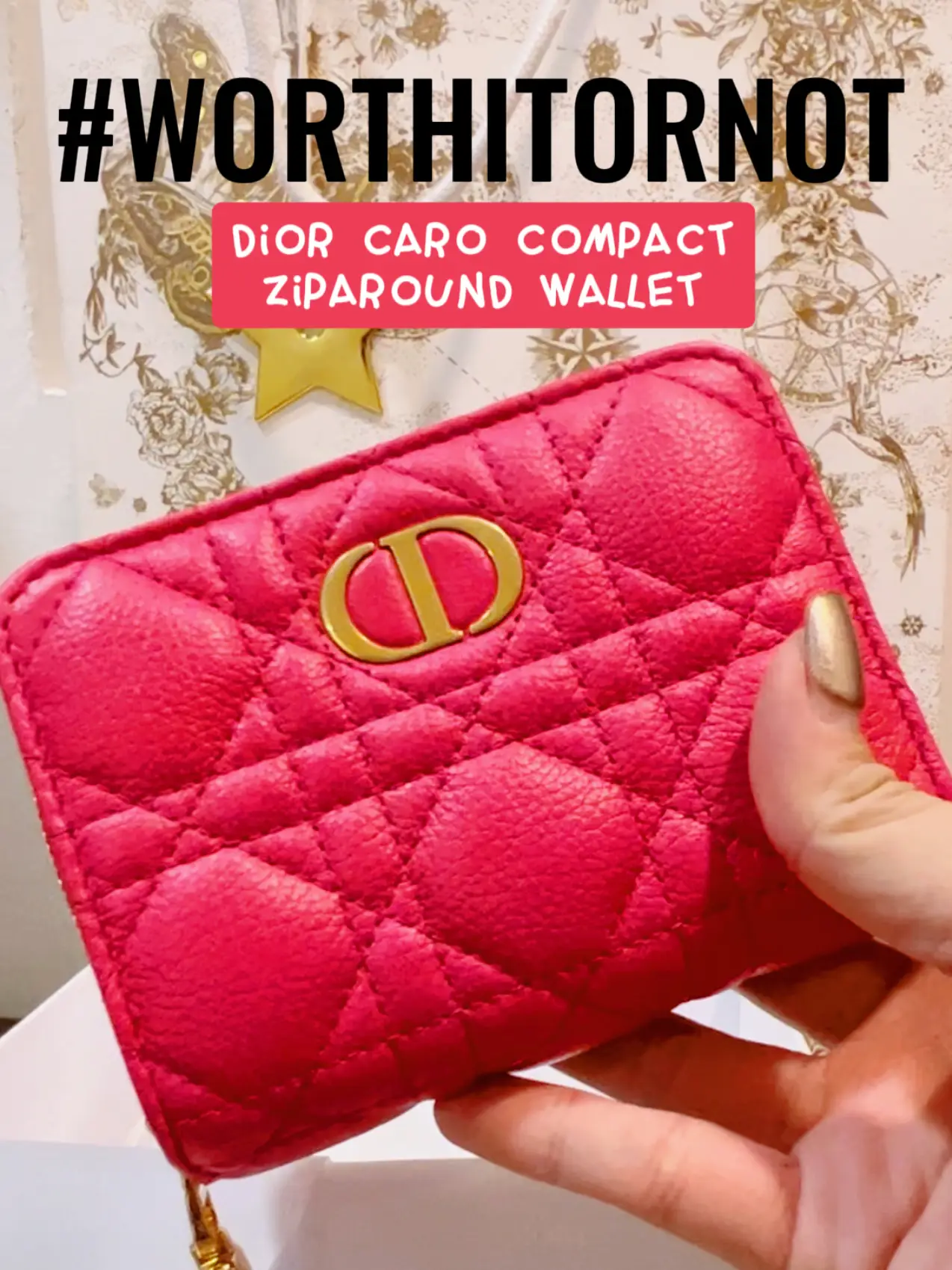 Christian Dior Dior Caro Womens Folding Wallets