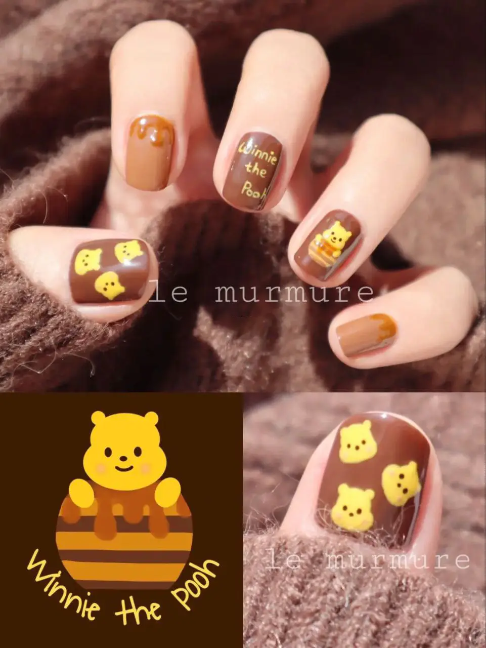 Winnie the Pooh hand-painted nail art | Gallery posted by Wanda.22 | Lemon8