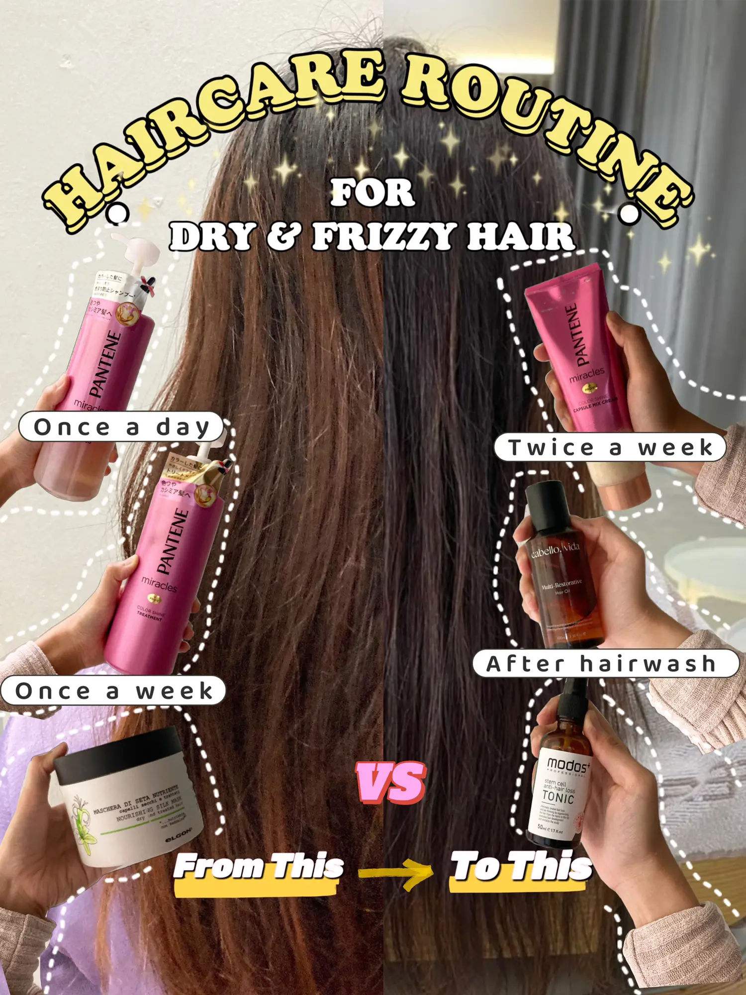 Haircare Routine for Dry & Frizzy Hair🔆✨ | Galeri disiarkan oleh jybb |  Lemon8