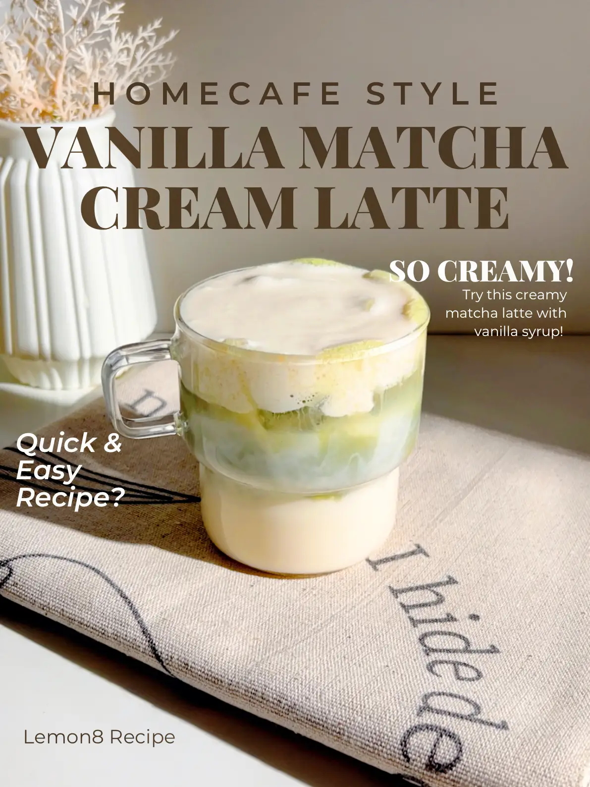 Creamy Vanilla Matcha Latte Recipe