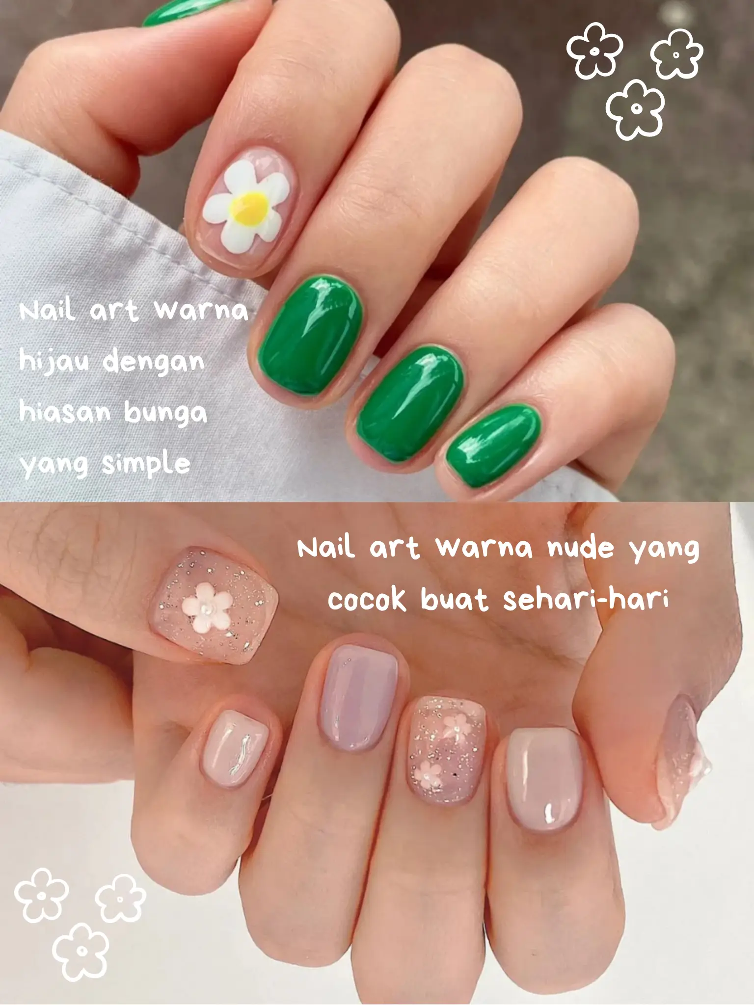 Sweet and Simple Korean Nail Art 💞 | Galeri diposting oleh Sparkle | Lemon8