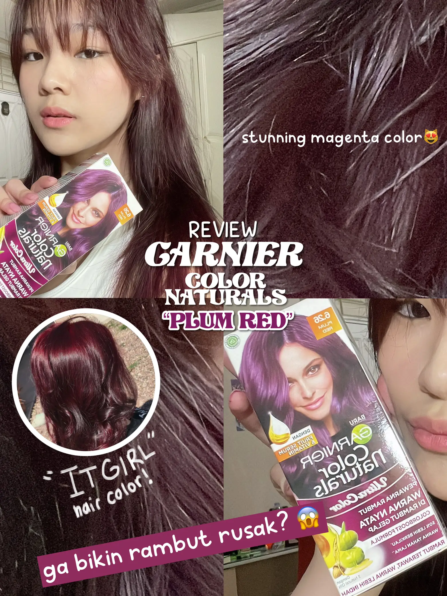review: GARNIER Color Naturals “PLUM RED” 💇🏻♀️ | Galeri diposting oleh aiko 林美玄 | Lemon8 review: GARNIER Color Naturals “PLUM RED” 💇🏻♀️ | Galeri diposting oleh aiko 林美玄 | Lemon8