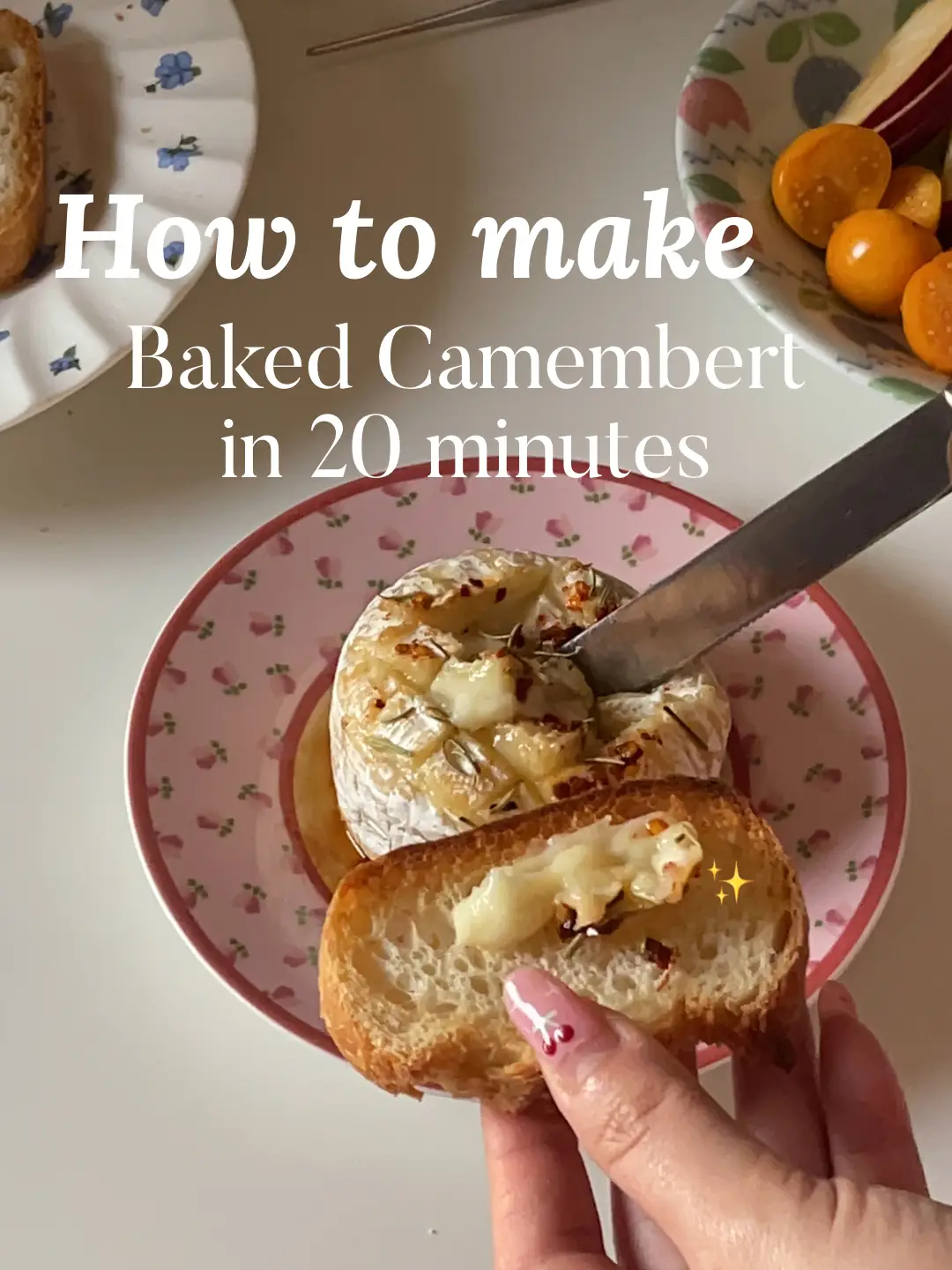 Baked Camembert with Honey and Chili Flakes
