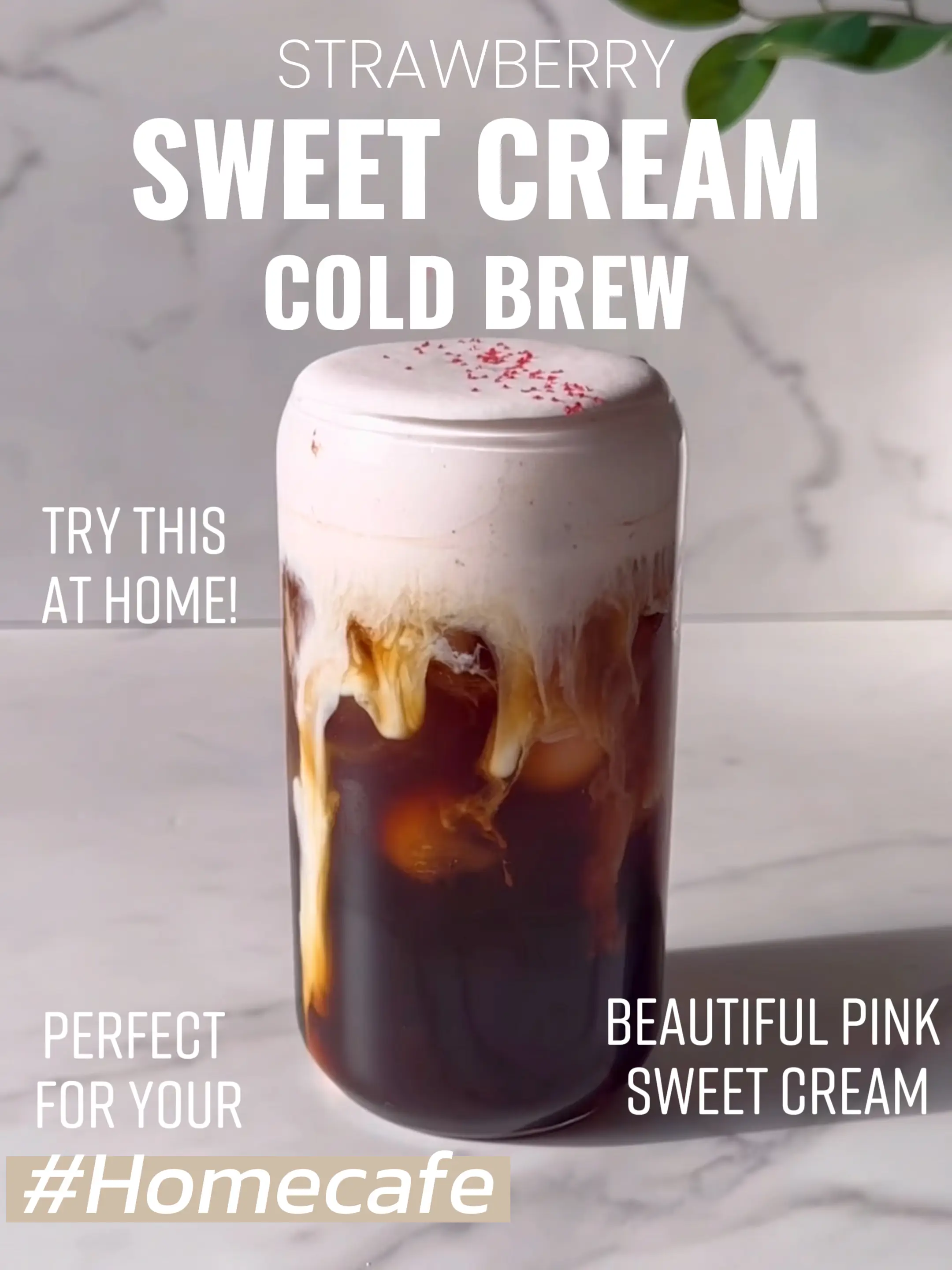 Homemade Sweet Cream Cold Brew - Lychee & Lavender