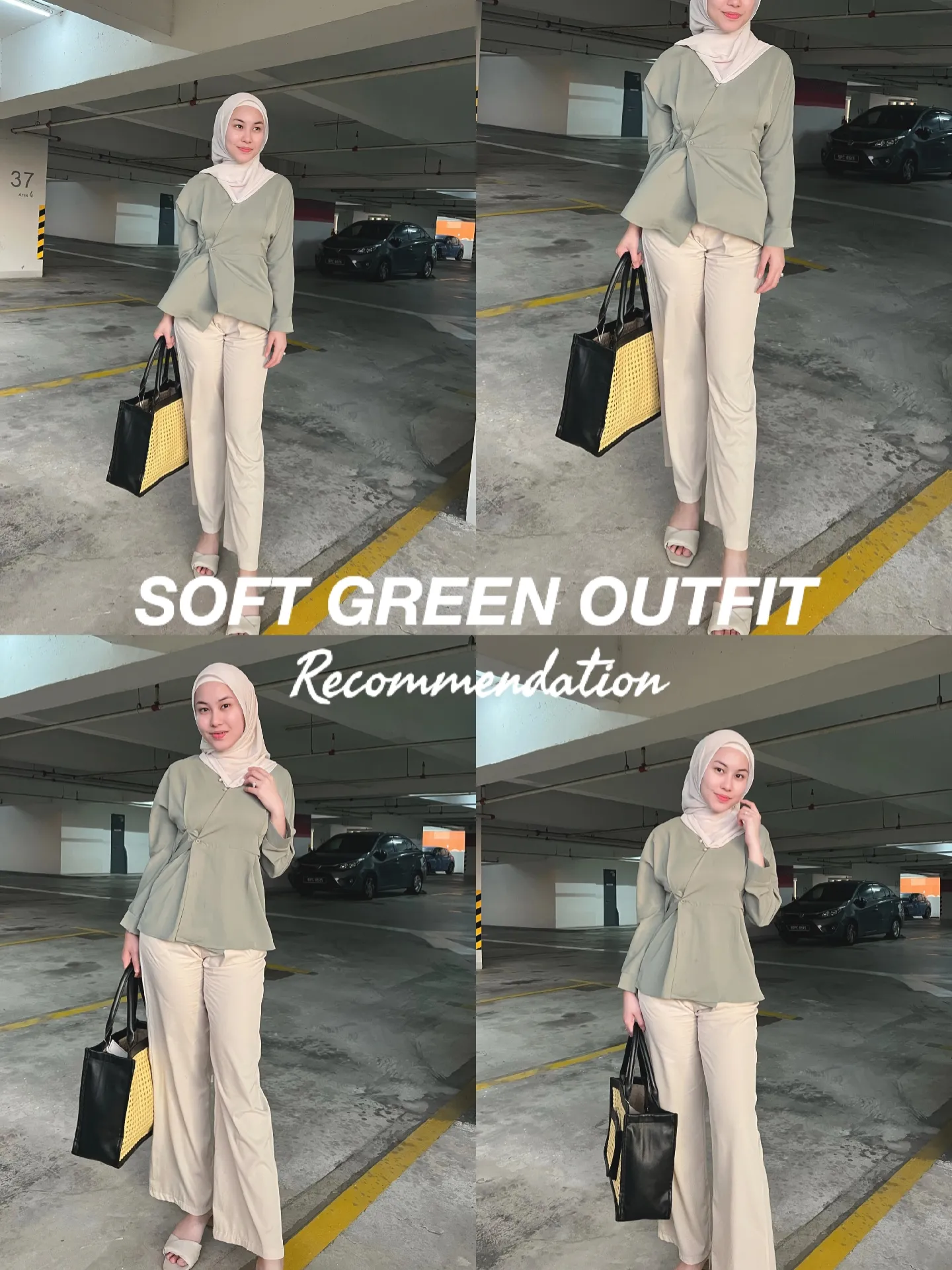 soft green outfit