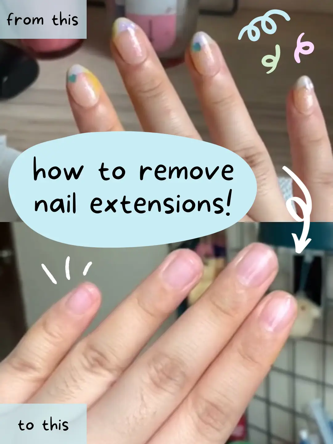 how to remove nail extensions! 💜 | Article posted by farah | Lemon8