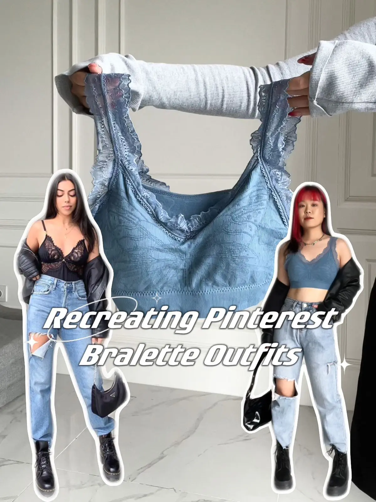 Recreating Pinterest Outfits Wearing Bralette!