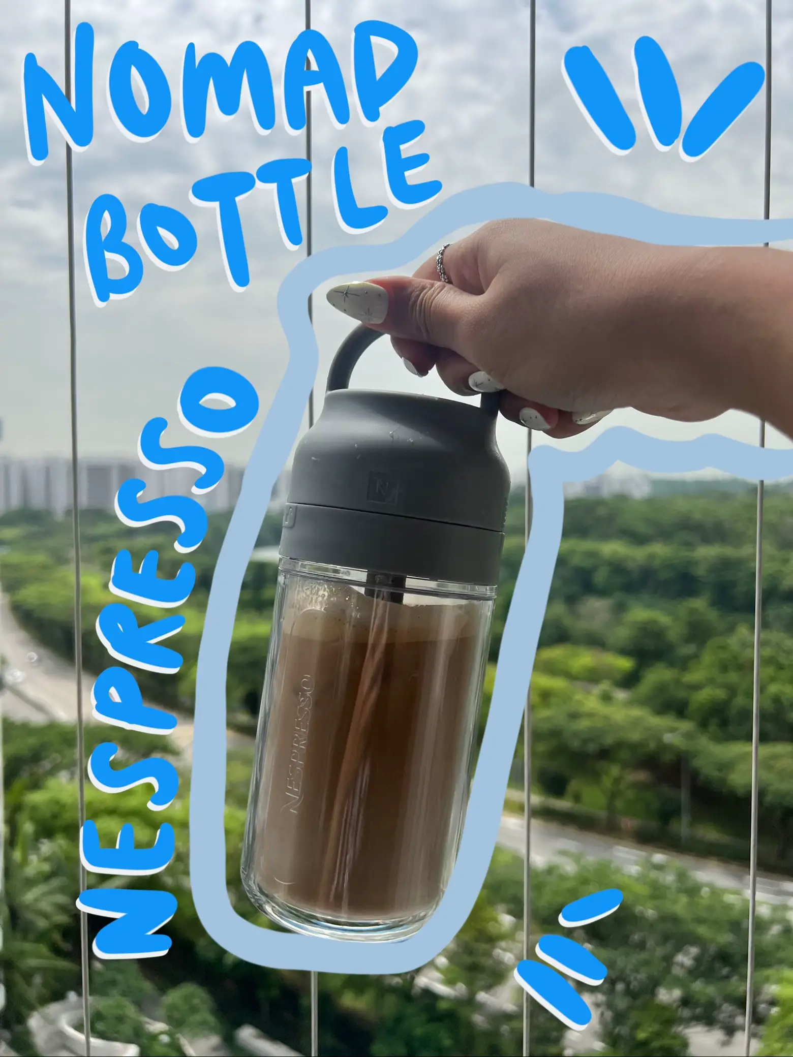 Nespresso Nomad Bottle Size Small S Cold Iced Coffee With Straw
