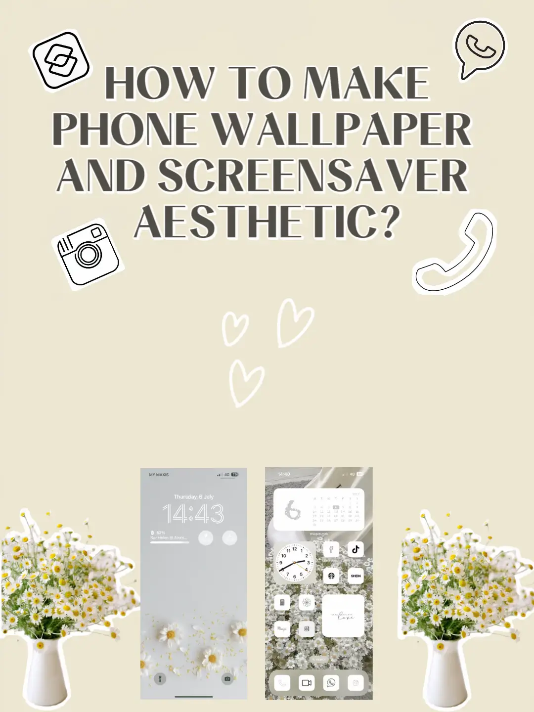 Cute Aesthetic Wallpaper set up, Gallery posted by Rosesna_