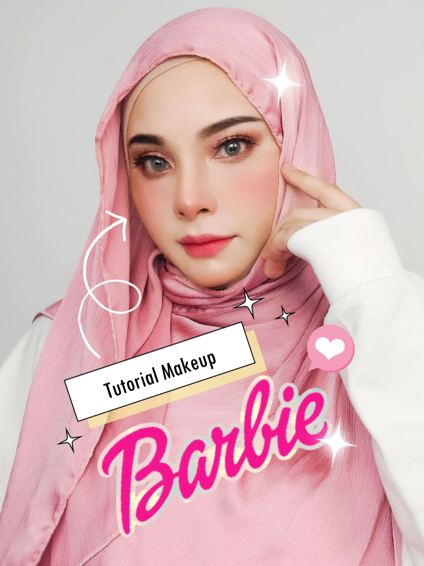 Cara make up store barbie hijab