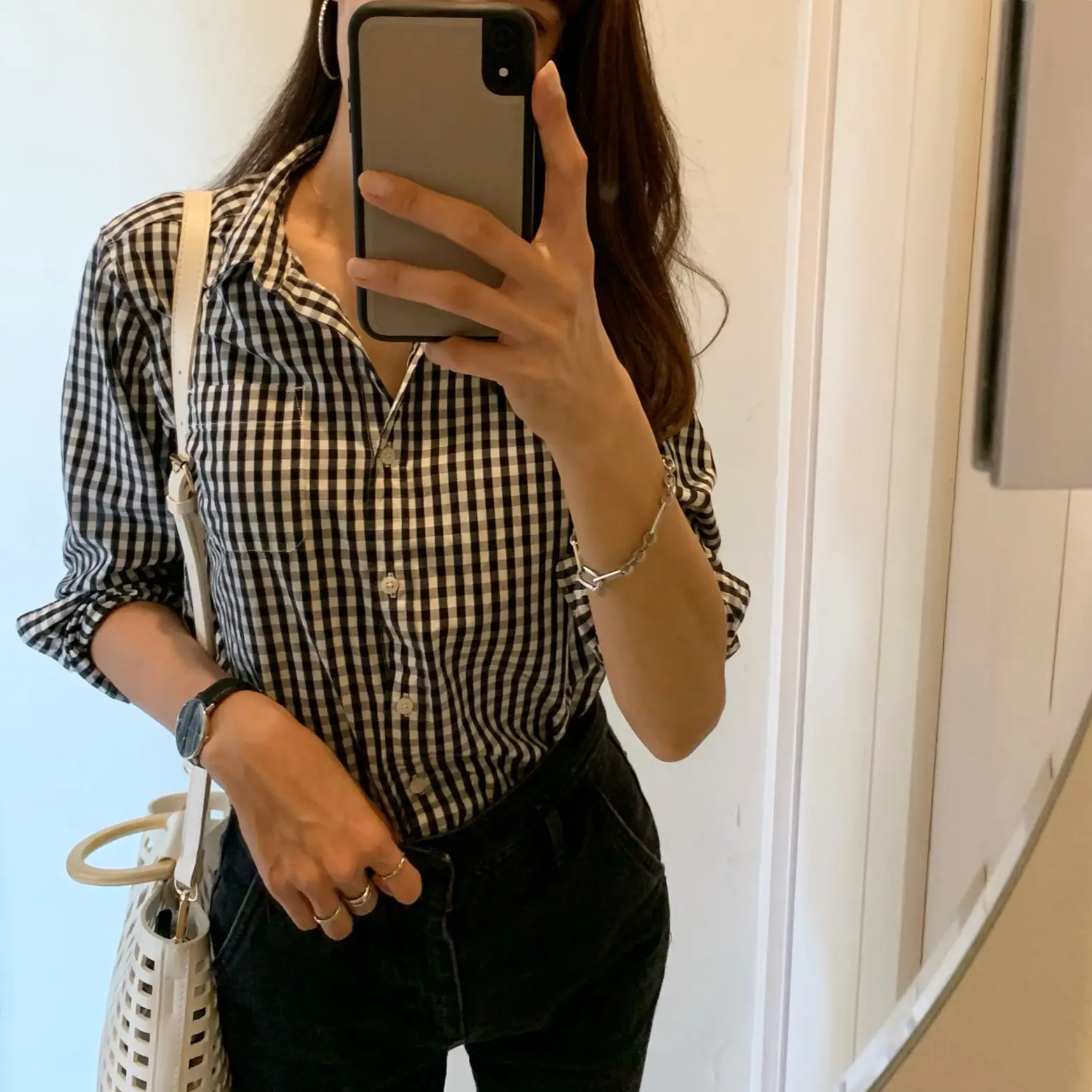 無印のギンガムチェックシャツ 3sahoが投稿したフォトブック Lemon8