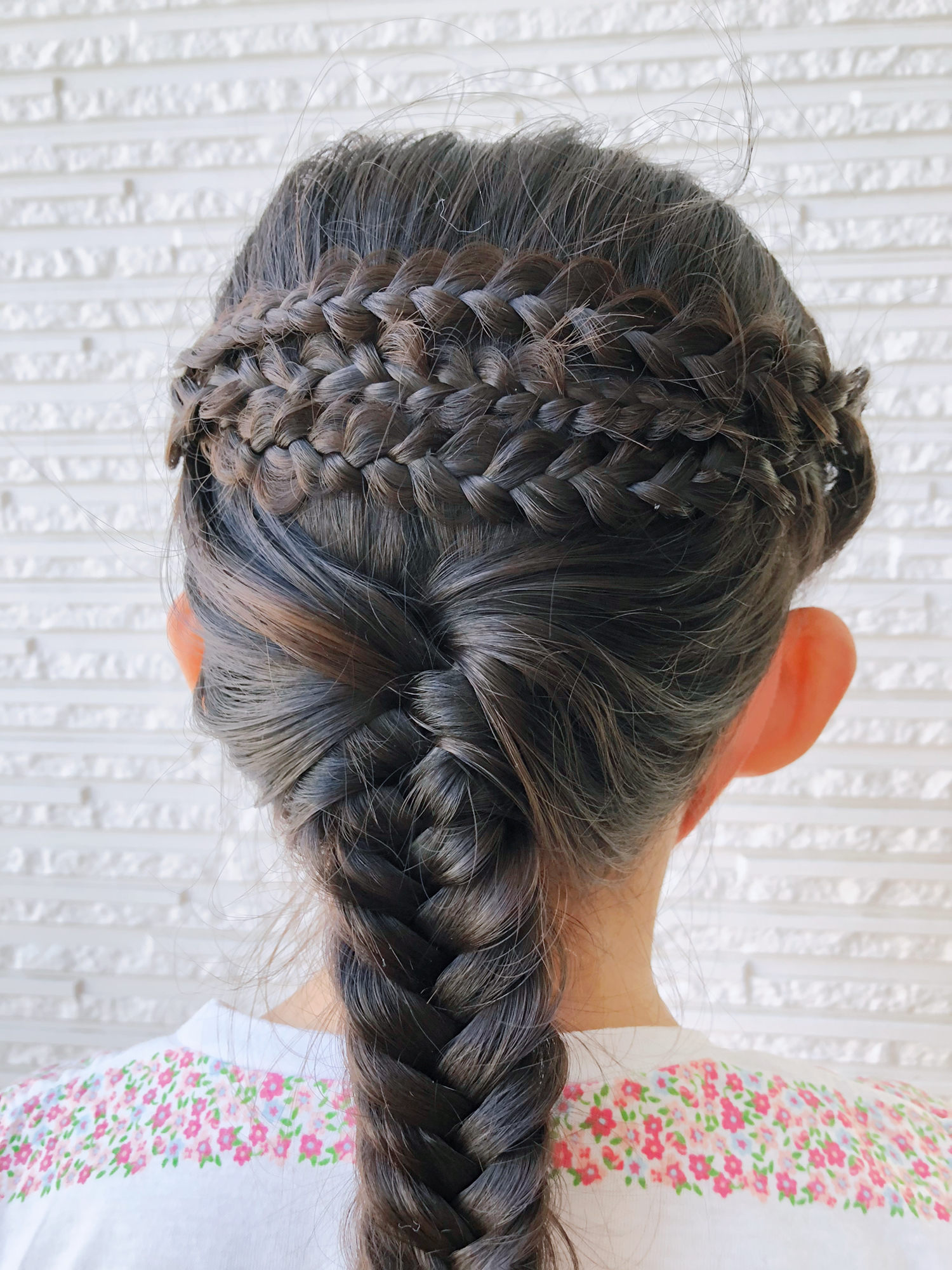 ぶきっちょママの娘ヘア ゴム2本で三つ編み フィッシュボーンアレンジ Jun 8127 Tが投稿したフォトブック Sharee