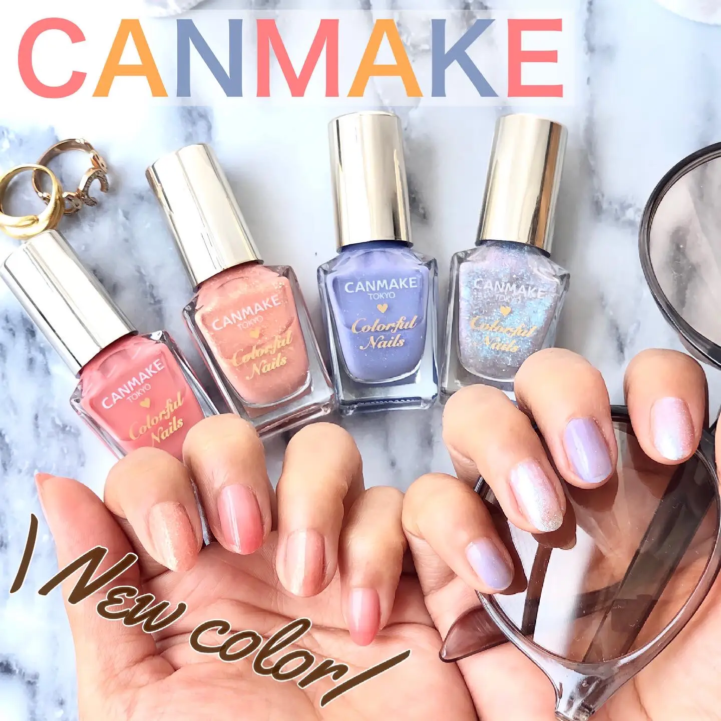 桃ネイル キャンメイク Lemon8