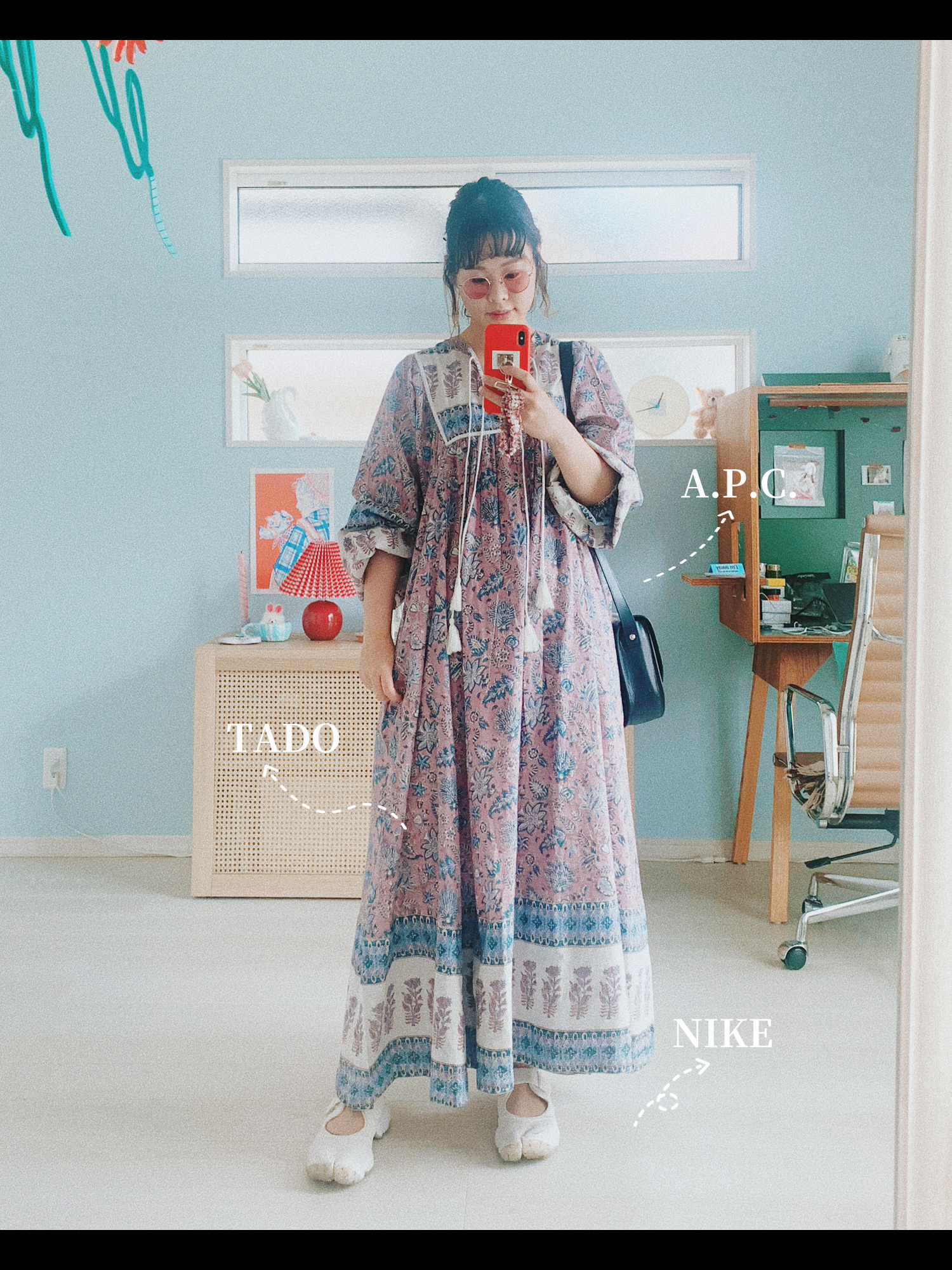 tadoインド綿ワンピース 高山都 MIYAKO TAKAYAMA