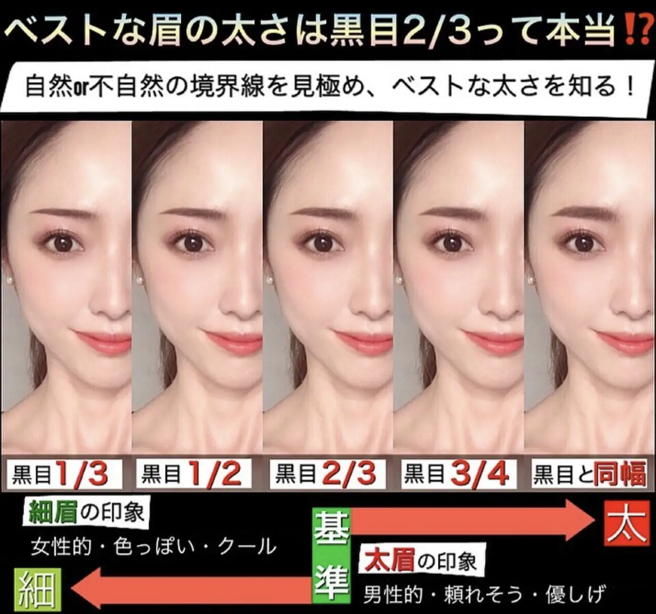 眉のベストな太さは黒目2 3って本当 Marilovesbeautyが投稿したフォトブック Lemon8