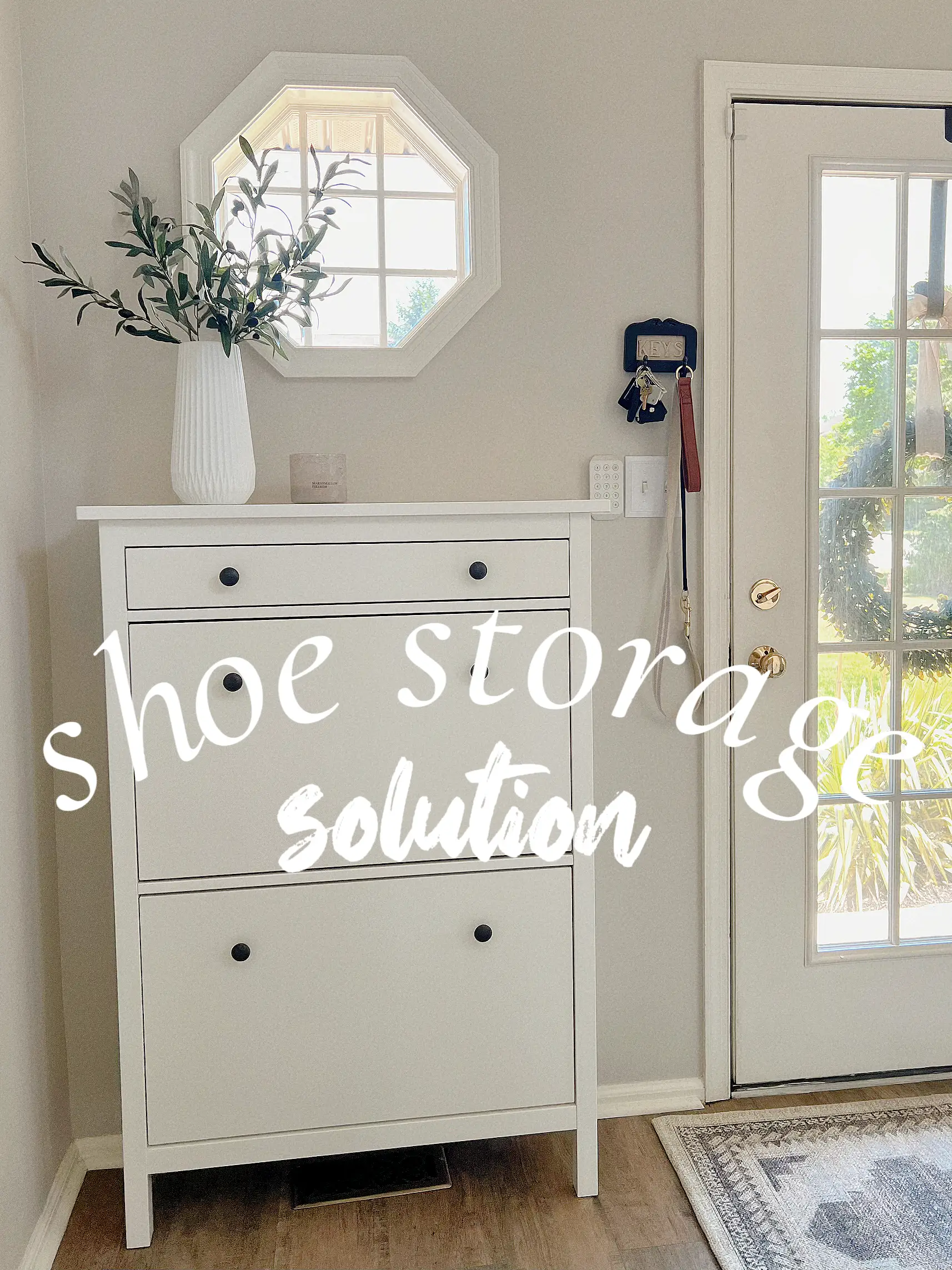 A classy tall shoe cabinet to fit small entryways - IKEA Hackers