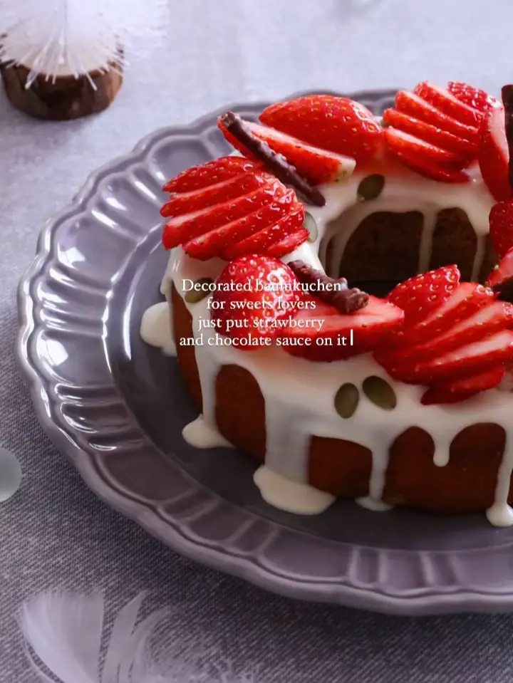 ミニチュアスイーツ♡ハート型イチゴのムースケーキ♡樹脂粘土