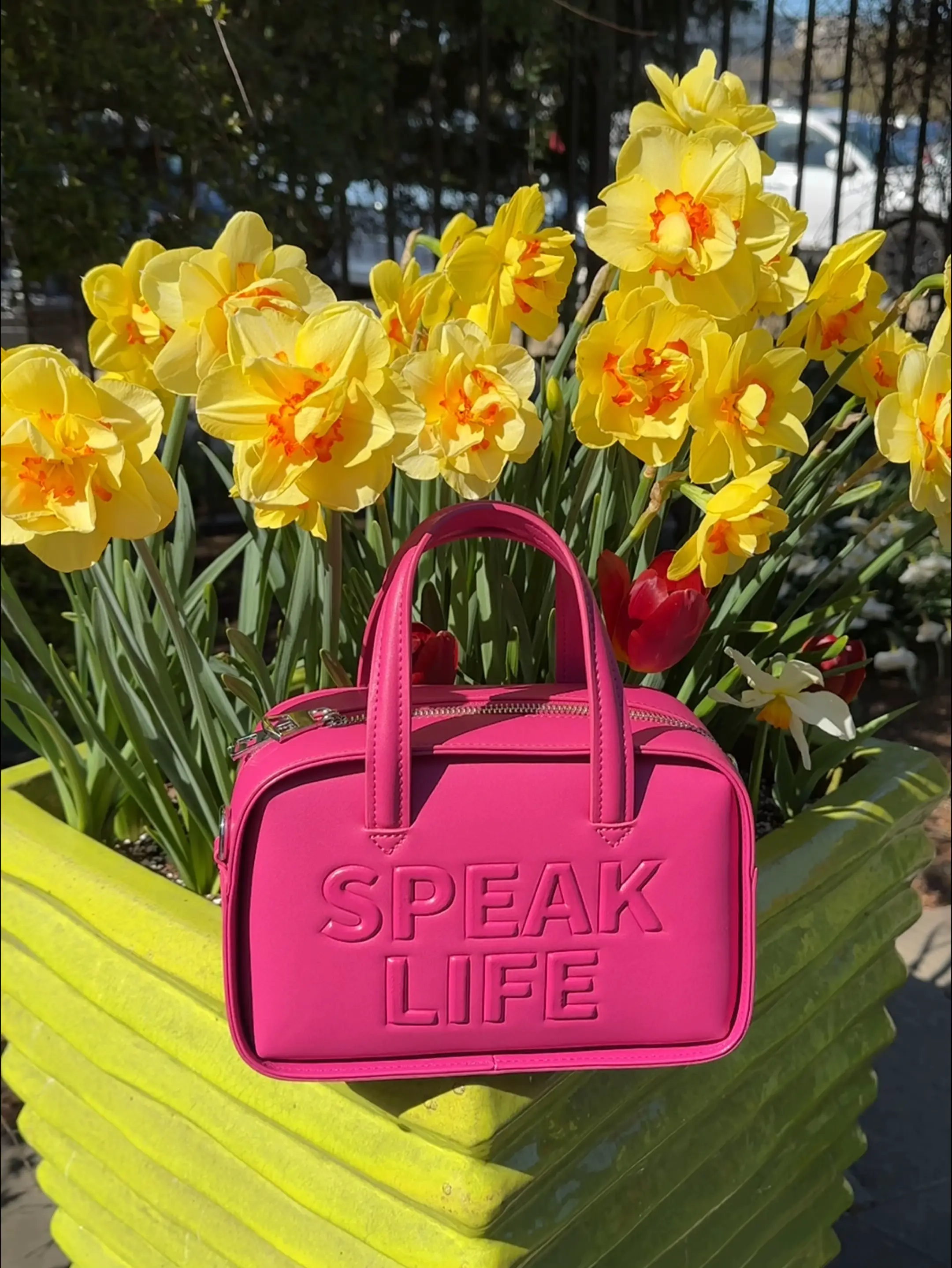 Speak Life Bowler Bag | Pink Peony