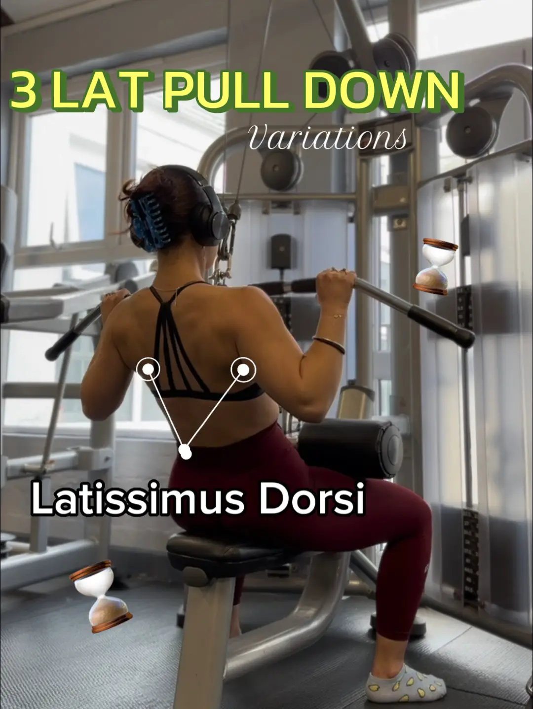 ✓3 lat pull down variations and muscle activation✓