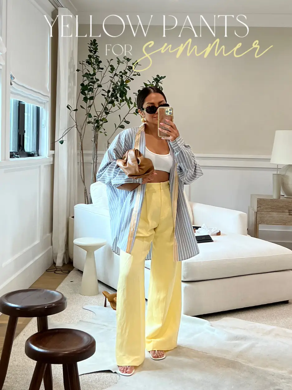 Yellow Pants Outfit Ideas for Women in 2024 | Yellow pants, Yellow pants  outfit, Yellow work outfit