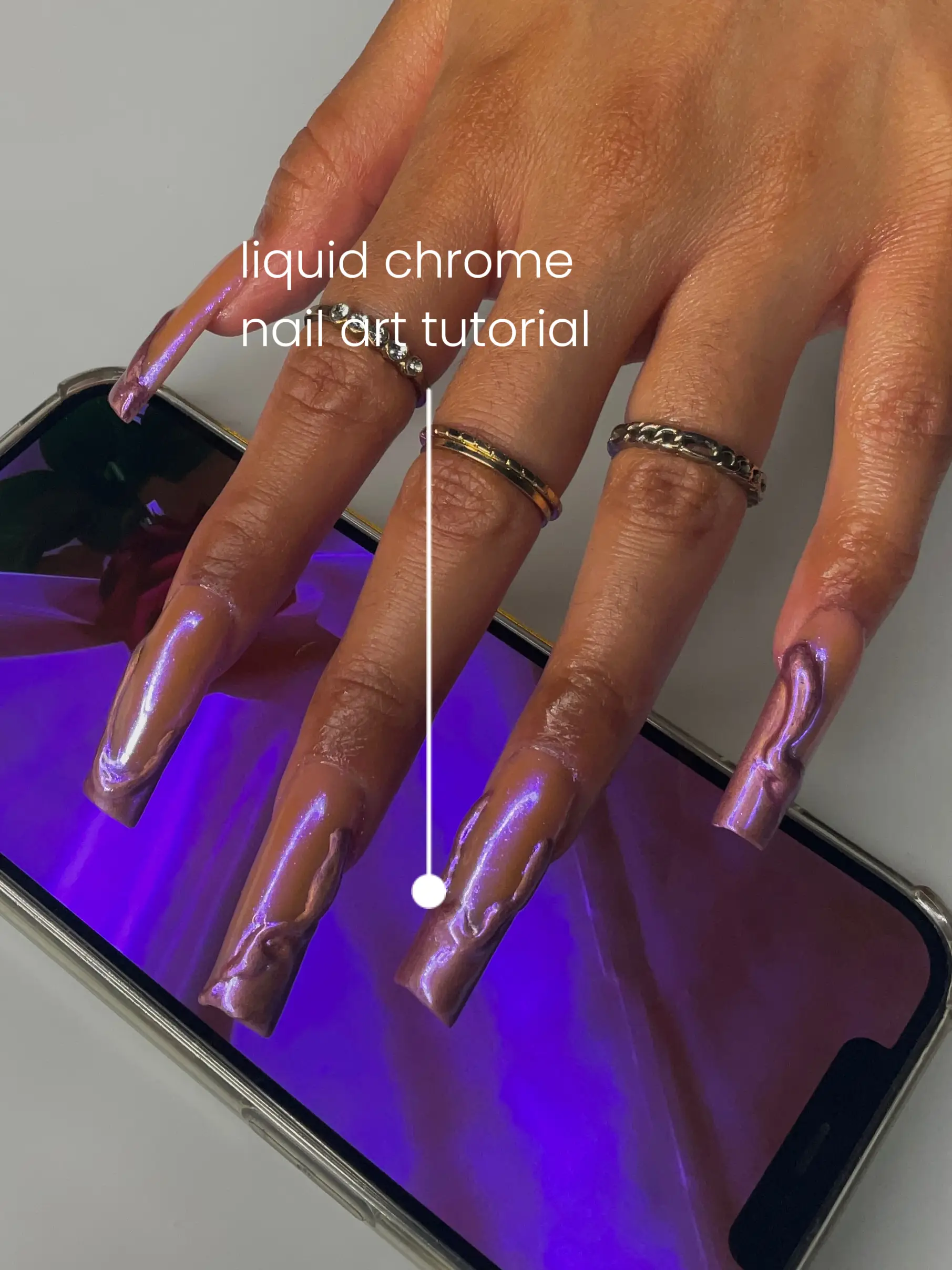  Liquid Chrome Nails