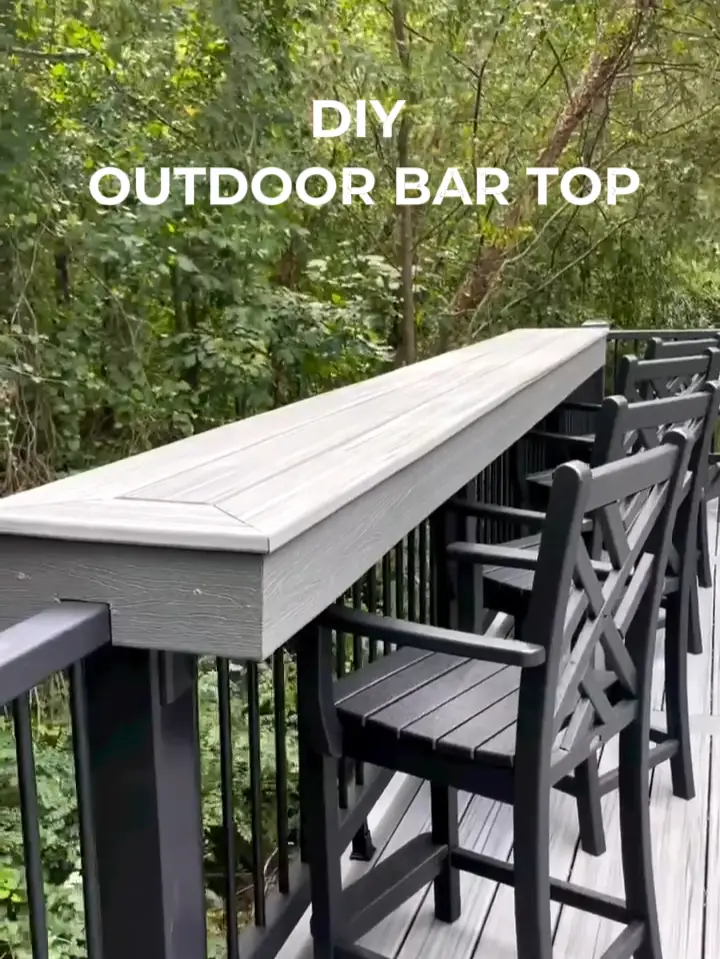 DIY Outdoor Wood Bar Top 