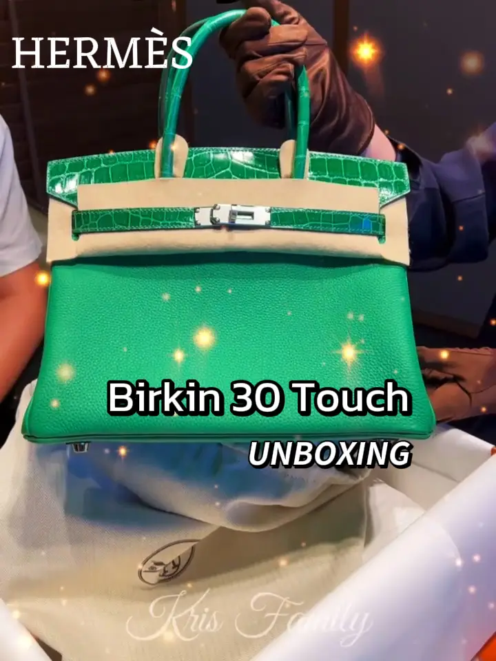 HERMÈS Birkin 30 Touch Bamboo Unboxing, Video published by Kris Zahara