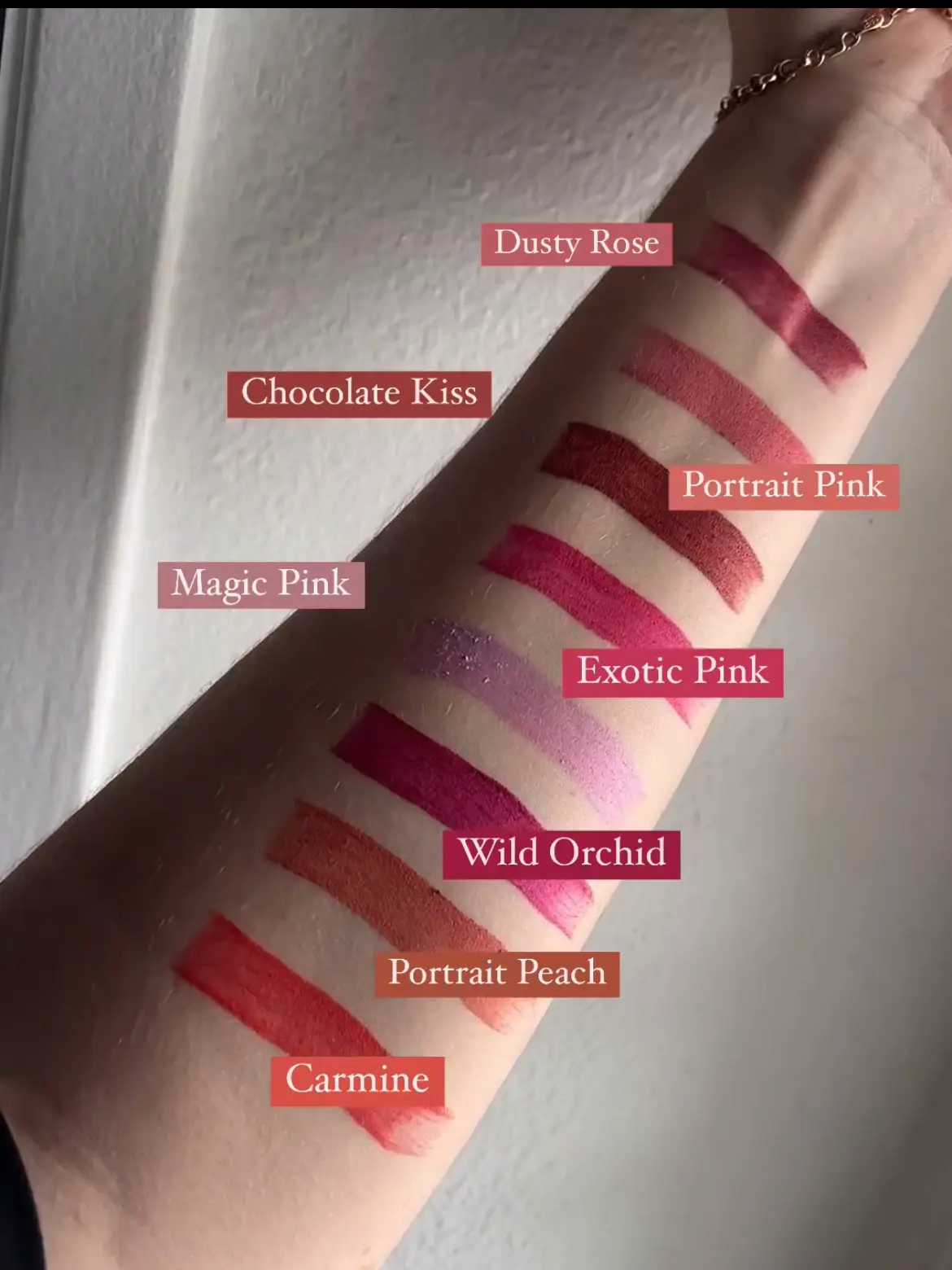 Our non-red lipstick swatches