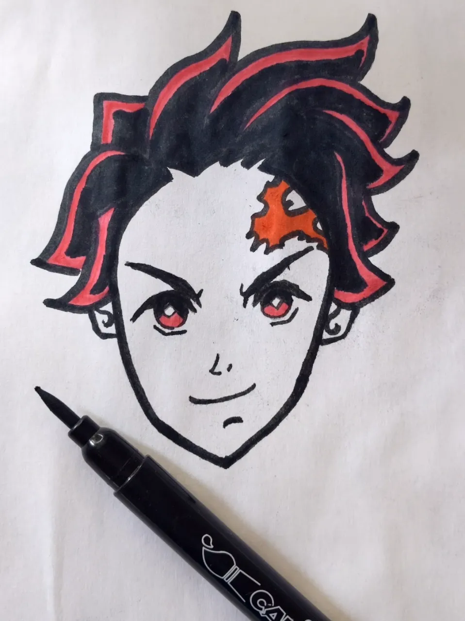 HOW TO DRAW TANJIRO KAMADO ( Demon Slayer ) Anime DRAWING step by step 