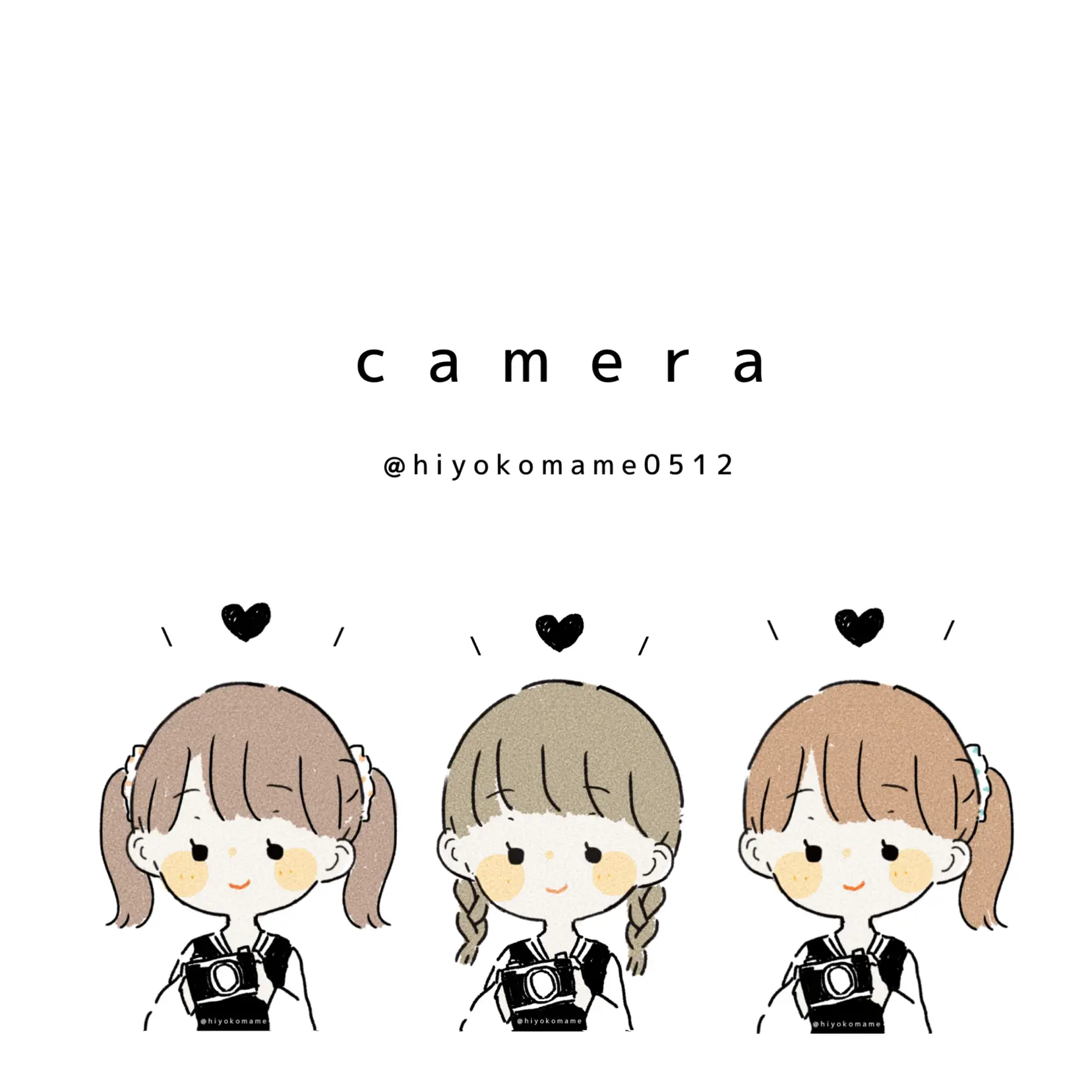 カメラと女の子 Illustration ひよこ豆 暮らしとハンドメイドが投稿したフォトブック Lemon8