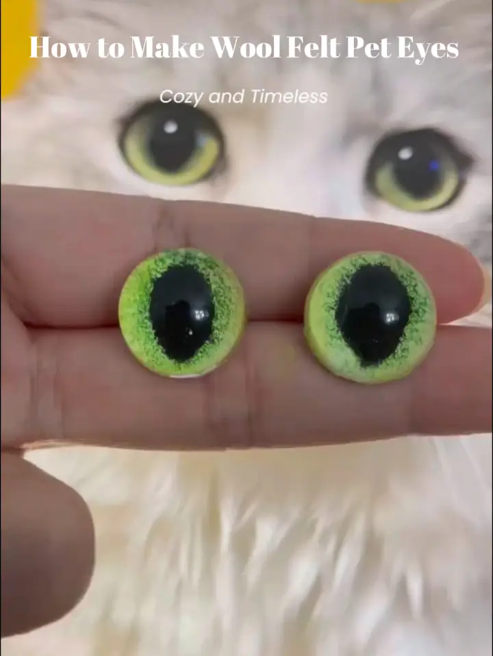 How to Make Wool Felt Pet Eyes  Video published by Feltcrafted