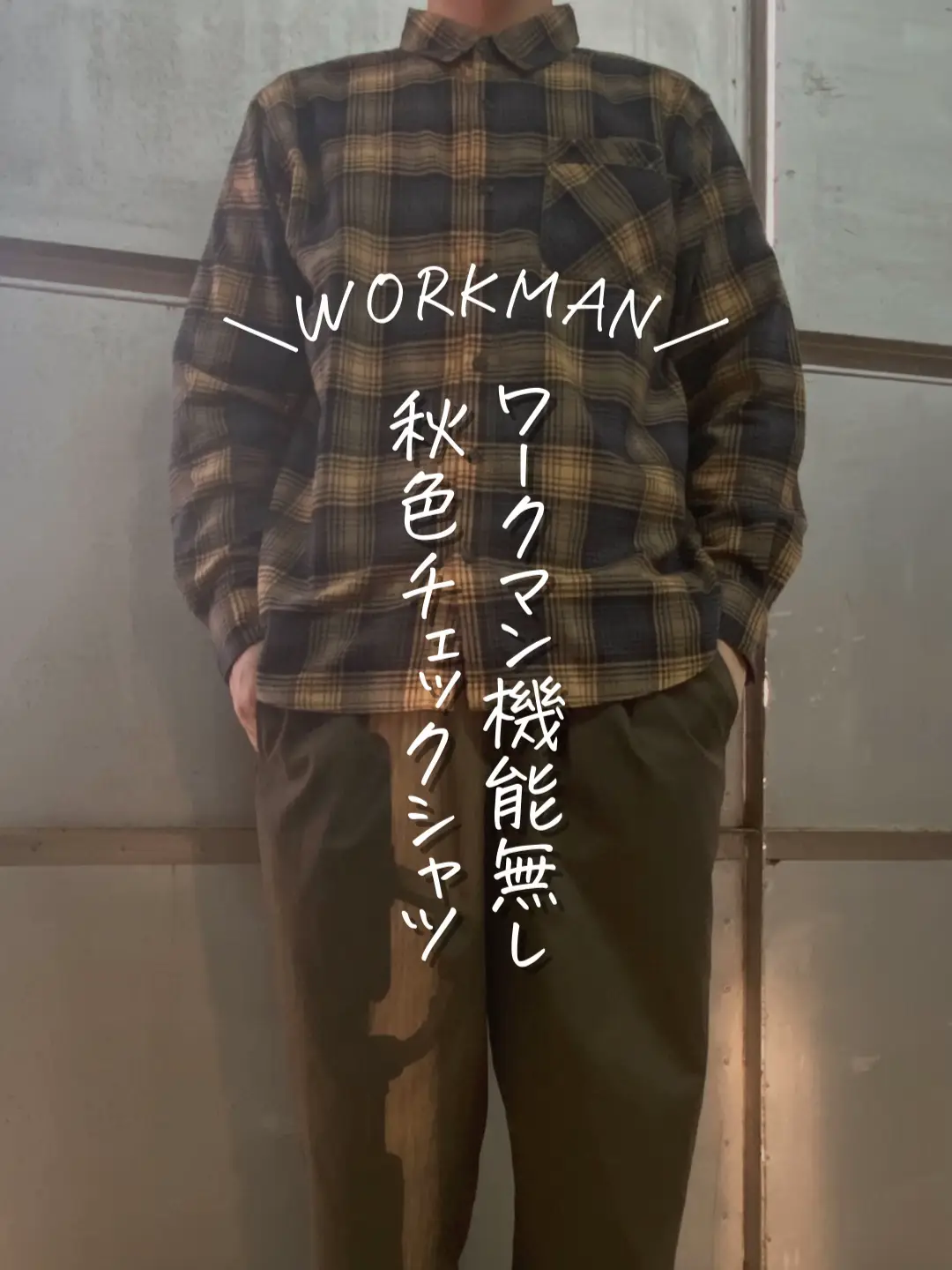 【WORKMAN】ワークマン機能無し　秋色チェックシャツ