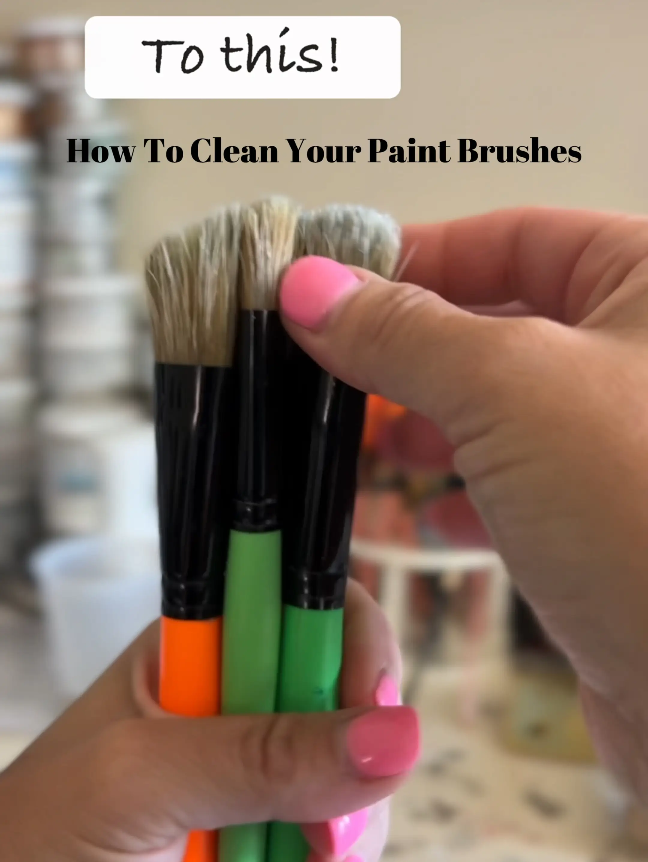 How to Clean Paint Brushes {Quick + Easy!} - Love & Renovations