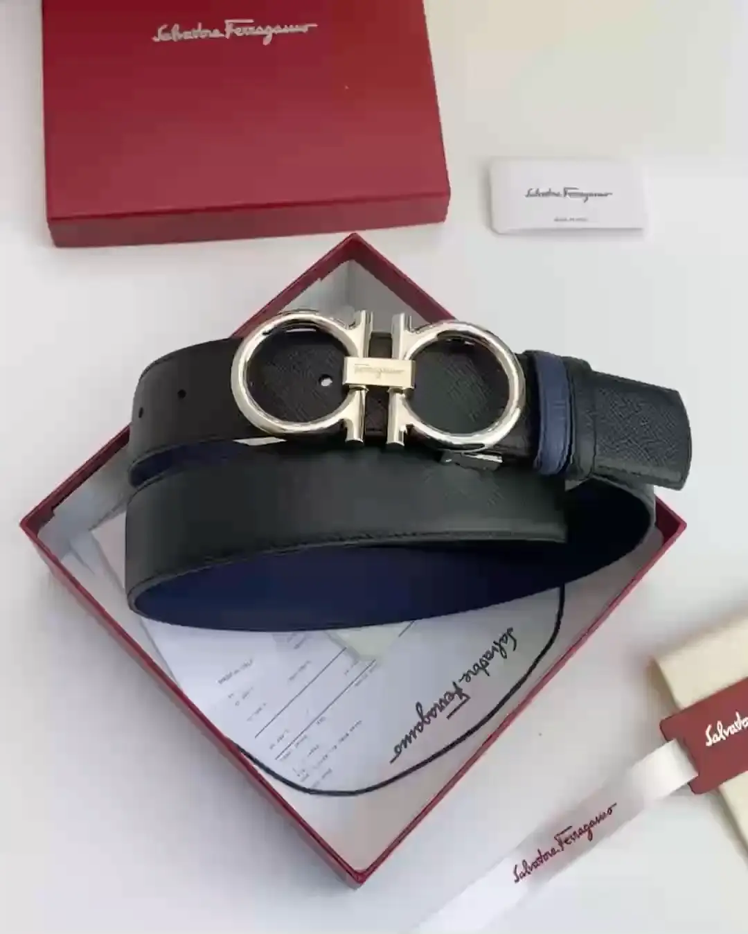 SALVATORE FERRAGAMO Embossed Gancini Belt - More Than You Can Imagine